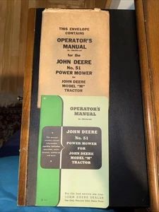 John Deere No. Cortacésped eléctrico 51 para tractores modelo M manual de operador OM-H14-249 - Imagen 1 de 4