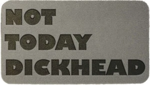 Not Today Dickhead Outdoor Synthetic Coir Grey Door Mat Hand UK Badass Doormat - Picture 1 of 4