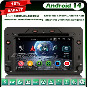 64GB DAB+ Android 14 CD Autoradio GPS Für Alfa Romeo Spider 159 Sportwagon Brera - Bild 1 von 23
