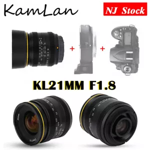US KamLan 21mm F1.8 Wide Angle APS-C Manual Lens for Fujifilm Fuji FX Mount - Picture 1 of 10