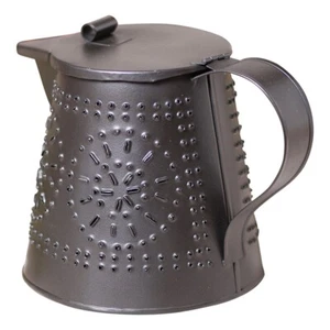 Tetera Tinpunch: acento decorativo, negro ahumado, 5,75" de alto - Imagen 1 de 2