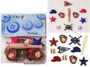 BASEBALL 419 Novelty Dress It Up buttons American Sport Bat Gloves Stars Cap - Picture 1 of 4