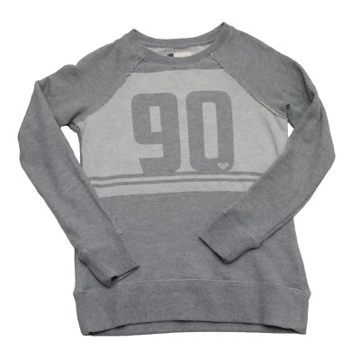 Sudadera Roxy Talla S Clásica Raglán Manga Larga Gris Textura Gruesa 90 En la Delantera Foto 1 de 4