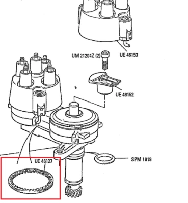 CINGHIA TANDEM DISTRIBUTORE ACCENSIONE BENTLEY ROLLS ROYCE UE46127 — 第 1/4 张图片