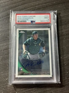 2010 TOPPS CHROME JOSH DONALDSON RC AUTO #191 PSA 9 Sb4 - Picture 1 of 2