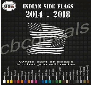 Indian 2013 - 2018 Chieftain Touring factory Saddlebag  American Flag Decals  - Picture 1 of 5