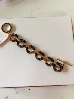 $88 Kate Spade Out Of Her  Shell Link and Chain Bracelet/ Toggle Clasp #303 - Image 1 of 4