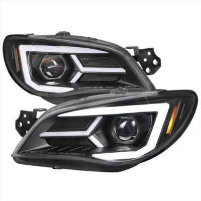 06-07 Faros proyectores Subaru Impreza WRX STI con barra LED C secuencial negro Foto 1 de 4