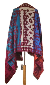 Vivienne Westwood Large Throw Cape Stole Oxblood Orb Shawl New with Tags - Picture 1 of 15