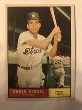 1961 Topps Baseball Card #67 Ossie Virgil
