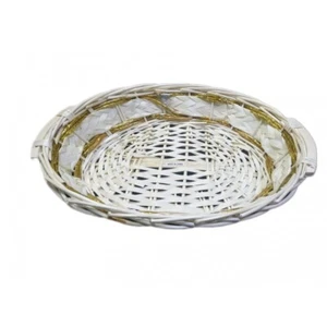 Large Oval Wicker Basket Willow Rattan Natural Woven Hamper Gift Carrier 54x39cm - Picture 1 of 5