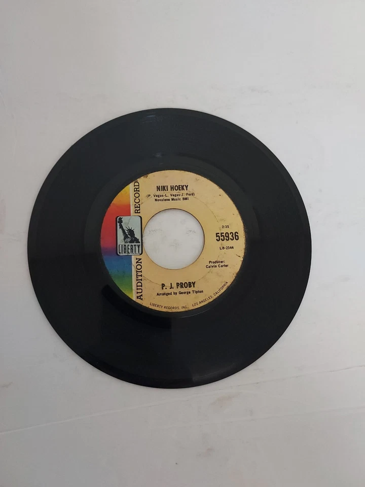 45 RPM Vinyl Record P.J.Proby Niki Hoeky VG - Image 1 of 4