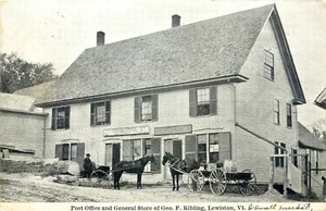 P.O. & GENERAL STORE, LEWISTON, VERMONT, VINTAGE POSTCARD - Picture 1 of 2
