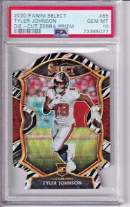 Tyler Johnson RC CASE HIT 2020 Select Zebra Die Cut #85 GEM MINT PSA 10 - Picture 1 of 2