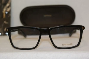 Brand New Authentic Tom Ford 5407 Shiny Black 001 54-16-145 W Original Case! - Picture 1 of 6