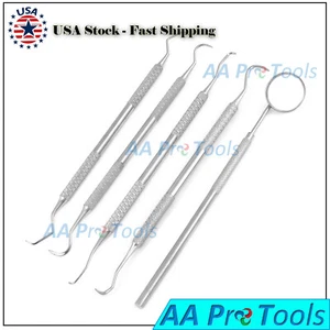 AA Pro: Zahnarzt Werkzeuge Hygiene Reinigung Zahn Dental Pick Kit 5 Stück PR-268 - Bild 1 von 2