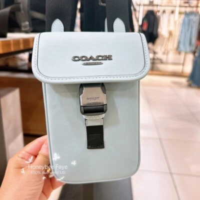 Bandolera para teléfono de corredor Coach nueva con etiquetas en cuero liso CT885/CT886/CT887/CAJ42 para hombre Foto 1 de 4