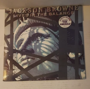 1986 SEALED LP Jackson Browne Lives in the Balance Hype Sticker Asylum 60457-1-E - Picture 1 of 2