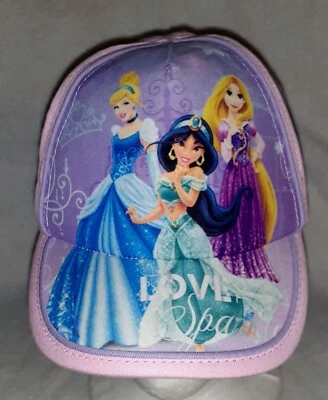 Princesas Disney Jazmín Cenicienta Rapunzel Amor de Brillos Niñas Sombrero Gorra Foto 1 de 4