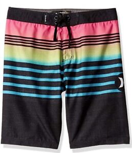 Hurley®  |  Boy's Size 16 Outrigger Striped Swim Trunks Board Shorts