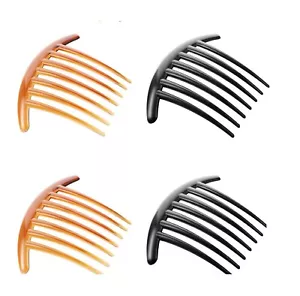 4 x Large Bar Slides Hair Comb French Twist Long Tooth Side Combs Hair Accessory - Picture 1 of 15