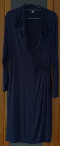 Poetry Jersey-Kleid mit Drape-Ausschnitt, blauschwarz, Gr. UK 16, wie neu, Top! - Bild 1 von 4