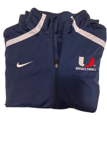 Nike University Miami Hurricanes Basketball Zip Up Jacket Size XL Cover
