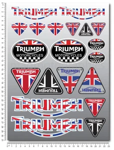 Motorrad Aufkleber Set 20 Aufkleber Daytona 675 Street Speed Triple Tiger Sprint - Bild 1 von 6