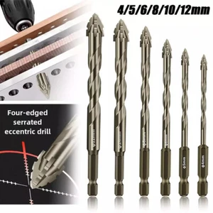 New Four-Flute Sawtooth Eccentric Drill Bit, Cozy Hoome Efficient Drill Bits UK - Picture 1 of 15