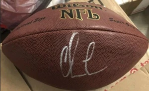 CHRIS LONG SIGNED NFL FOOTBALL W/ COA! PHILADELPHIA EAGLES! NEW ENGLAND PATRIOT - Picture 1 of 2