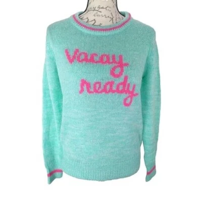 Suéter Lilly Pulitzer Rollins Surf Vacay Ready Intarsia Mezcla Lana MEDIANO USADO EN EXCELENTE ESTADO Foto 1 de 2