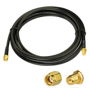 Câble adaptateur d'antenne amplificateur WiFi RP-SMA femelle vers RP-SMA mâle à faible perte 5 m - Photo 1/3