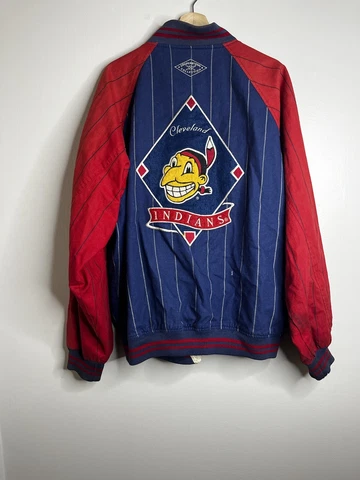 Vintage Cleveland Indians Mirage Full Zip Jacket Men’s Size 2XL XXL Blue Cover