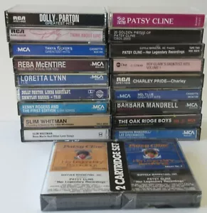 Lot 20 Dolly Patsy Reba Mandrell Kenny Slim Tucker Country Western Cassette Tape - Picture 1 of 8