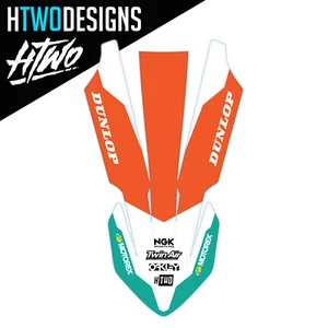 For: KTM SX F SXF SX-F EXC XC FRONT FENDER GRAPHIC - MOTOCROSS GRAPHICS HTWO-02 - Picture 1 of 1