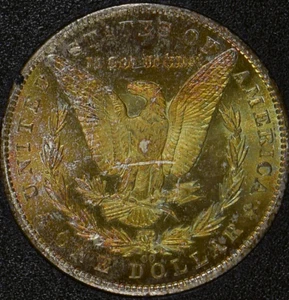 1884-CC GSA TONED MORGAN SILVER DOLLAR~NGC CERTIFIED MS63~COLORFUL REVERSE * - Picture 1 of 4