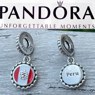 Raro Pandora Perú Bandera País Exclusivo Cuelga Dije Foto 1 de 4
