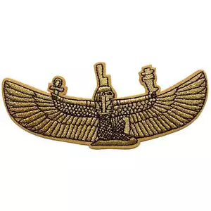 Egyptian Winged Goddess Isis Patch Fertility Mythology Legend Embroidered Iron O - Picture 1 of 2
