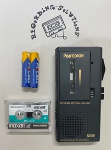 Grabadora de voz microcassette portátil Olympus S831 1 cintas + ¡90 días de garantía! - Imagen 1 de 4