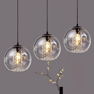 3-Light Ceiling Pendant Light Glass Ball Lamp Shade Hanging Light Chandelier new - Picture 1 of 6