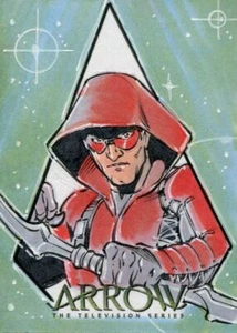 Arrow Season 4 Hand Drawn Sketch Card By Mitch Ballard - Picture 1 of 1