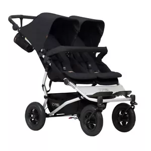 Mountain Buggy Kinderwagen Zwillingskinderwagen Duet V3 Doppelsitz-Buggy schwarz - Bild 1 von 11