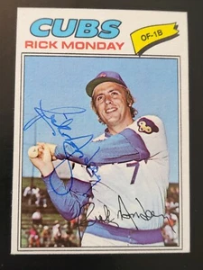 1977 Topps Rick Monday #360 *IP* Auto🔥🔥 - Imagen 1 de 3