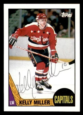 1987 Topps Hockey #189 Kelly Miller Signed Autograph (no COA) *d2 - Image 1 of 2