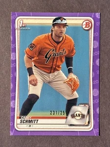 Casey Schmitt 2020 Bowman Draft BD-129 púrpura paralelo/250 gigantes - Imagen 1 de 2
