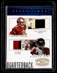 2005 Donruss Throwback Threads Generations Steve Young/Michael Vick 04/10 #G-18 - Picture 1 of 2