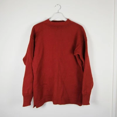 Vintage Le Tricoteur Rust 100% Wool Guernsey Hand Knit Jumper Sweater Size UK 10 - Image 1 of 4