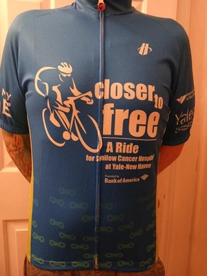 Camiseta deportiva de ciclismo Hincapie mediana para hombre, 2016 Closer To Free Ride, New Haven CT  Foto 1 de 4