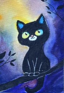 ACEO Original Mixed Media Painting Art - Picture 1 of 1