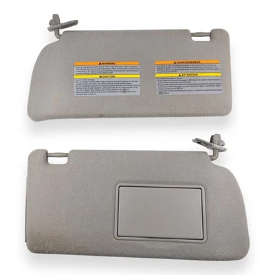2005-2012 Nissan Frontier/Xterra Driver & Passenger Side Sun Visor Pair Set Gray - Image 1 of 4
